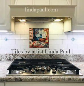 12 x 12 tile mural louisiana kitchen