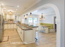 kitchen remodel white gray and green