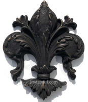 fleur de lis tile onlay bronze oil rubbed