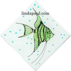 sea glass gree fish tile