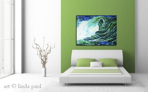 ocean art painting for beach house decor