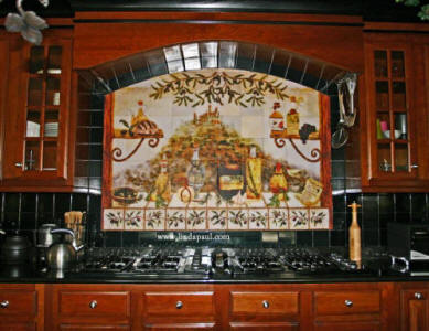 Italian tile backsplash idea