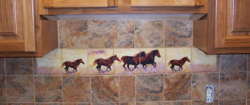 horse border backsplash