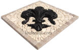 SIDE VIEW PROFILE OF FLEUR DE LIS MINI MEDALLION