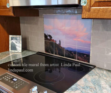 custom tile mural from photo