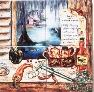 Cajun Kitchen tile mural