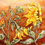 sunflower ceramic tile accent
