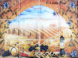 Tuscan Glass Tile Mural