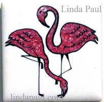 2x2 pink flamingo tile