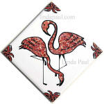 coral flamingo tile